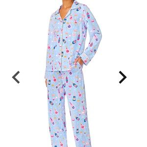 Bedhead Pajama Set “Pop The Bubbly” in blue